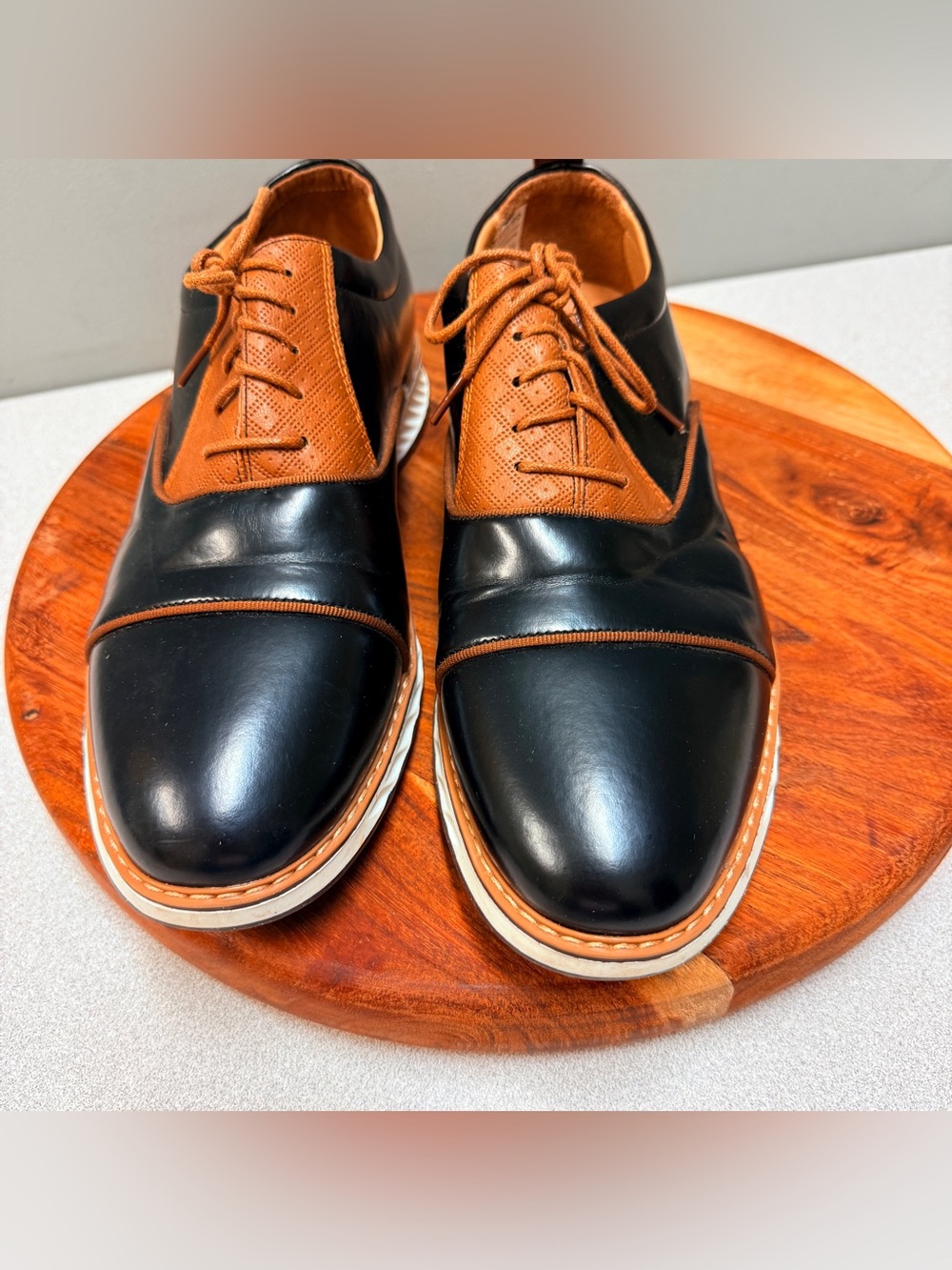 MEIJIANA men's luxury leather oxford dress shoes sz 12